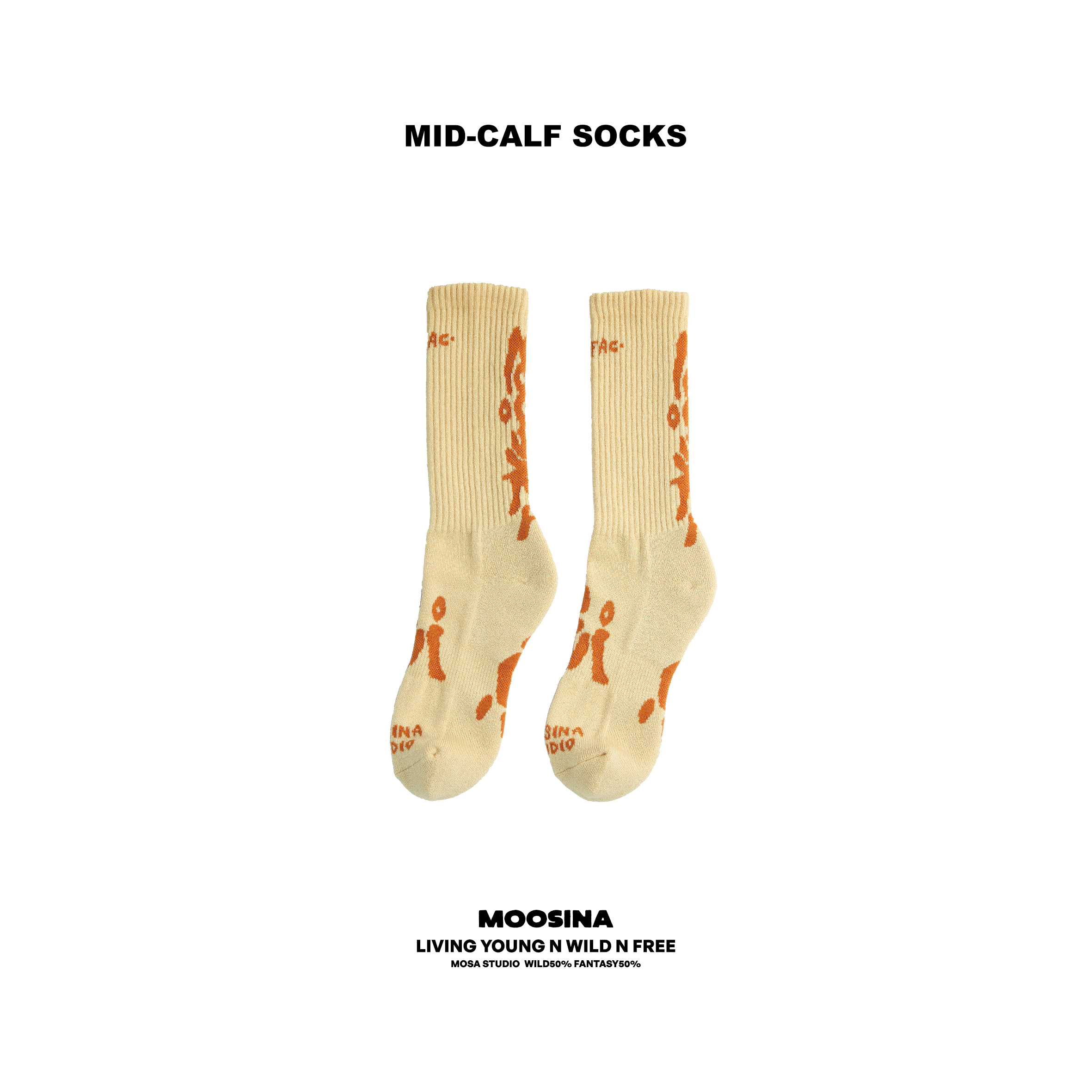 MOOSINA X RAFAC 中筒襪