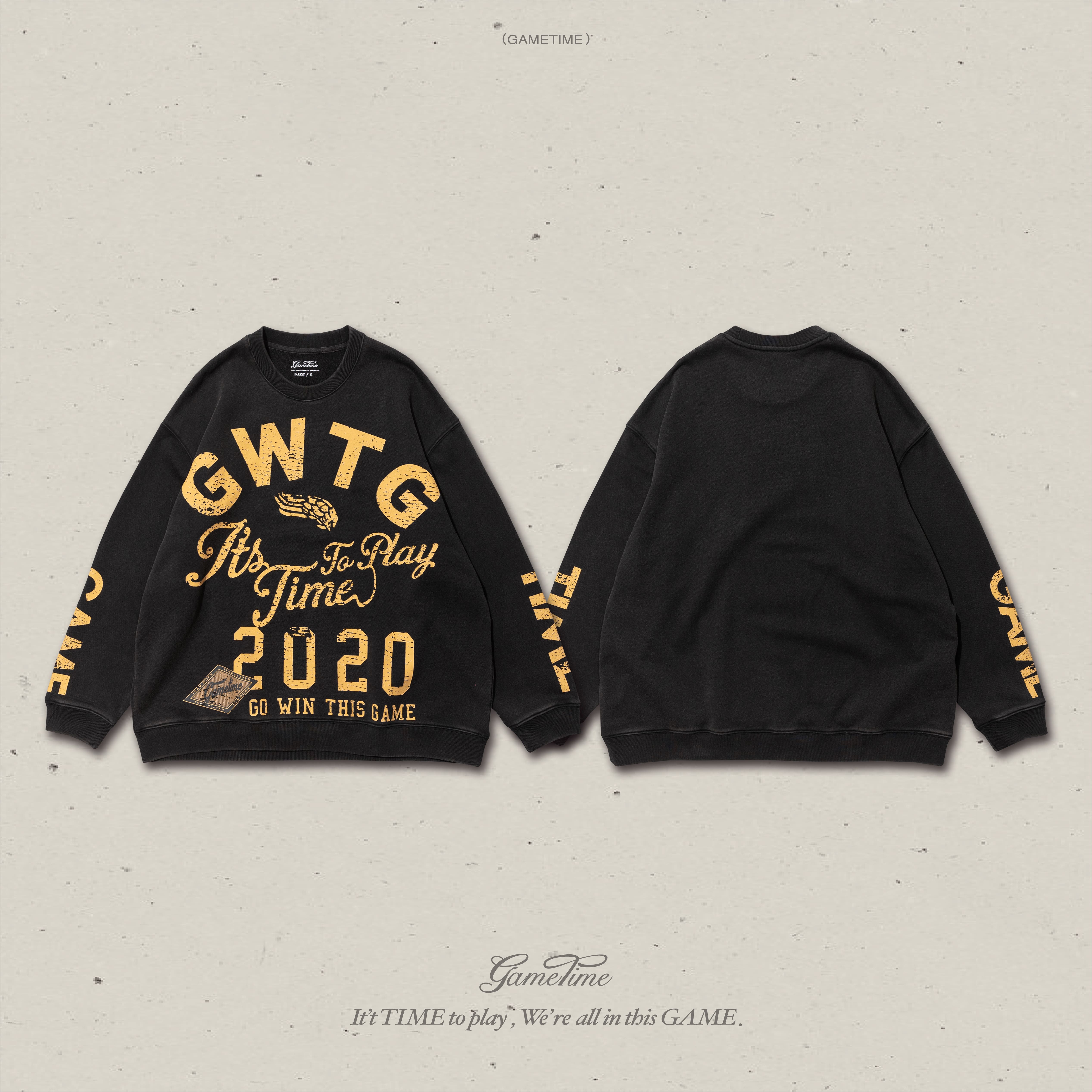 GameTime / 24 Fall & Winter Washed Typography Sweatshirt