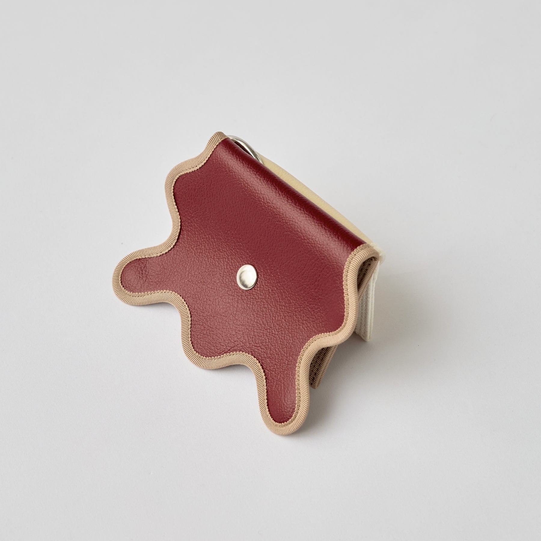 Nori 波浪掛勾零錢包 紅黃撞色