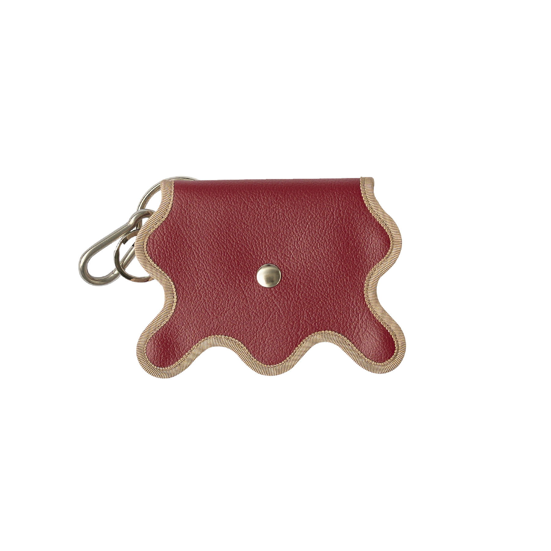 Nori 波浪掛勾零錢包 紅黃撞色