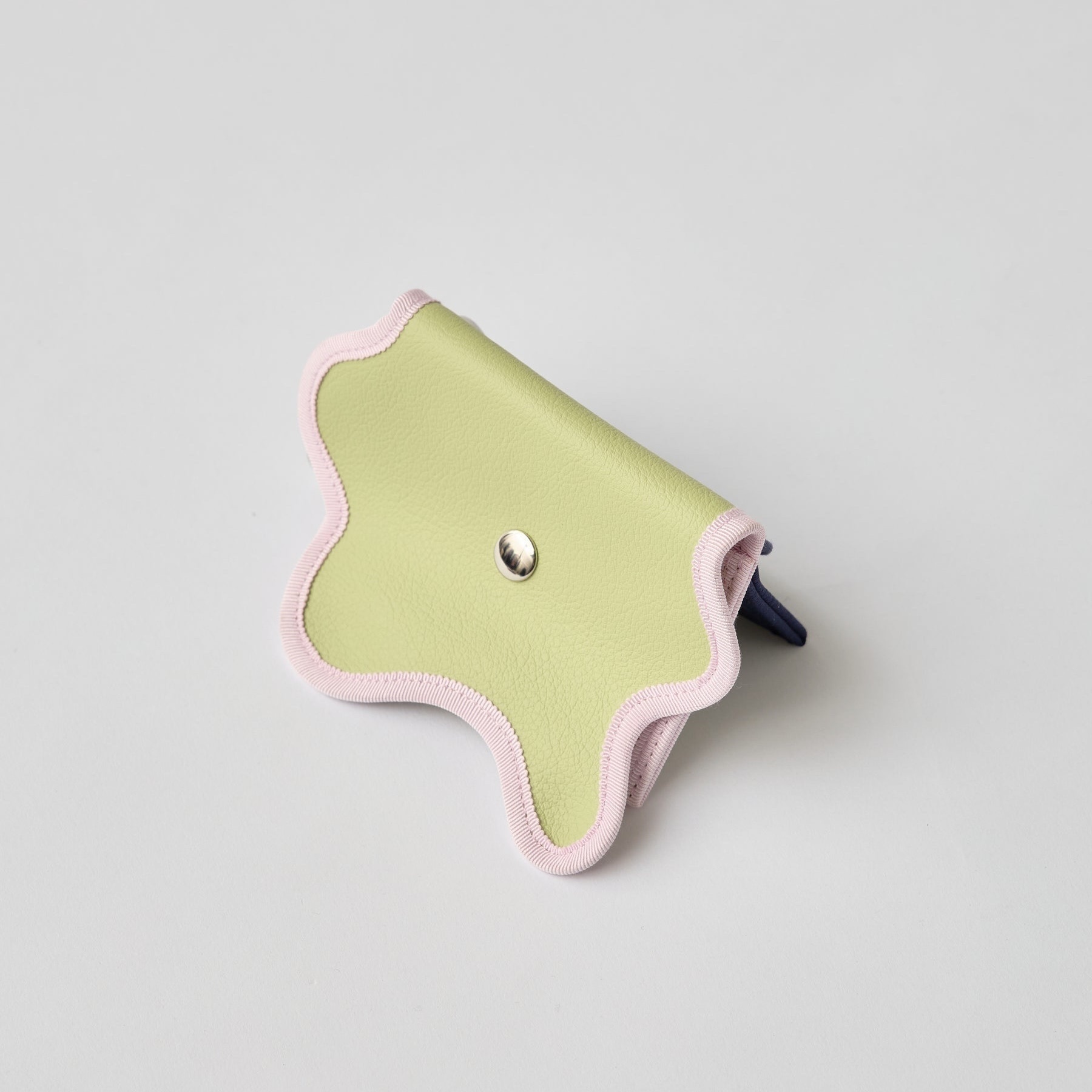 Nori 波浪掛勾零錢包 綠藍撞色