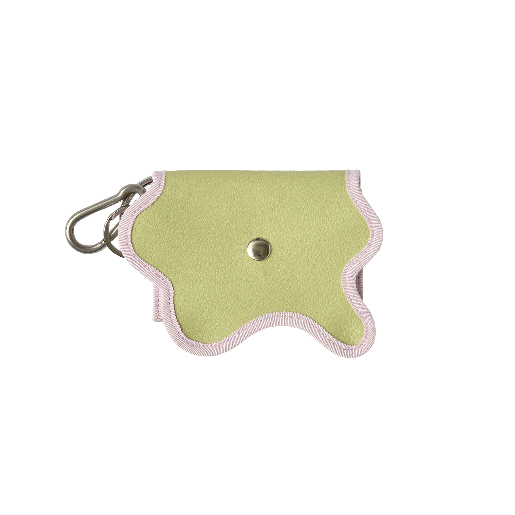 Nori 波浪掛勾零錢包 綠藍撞色