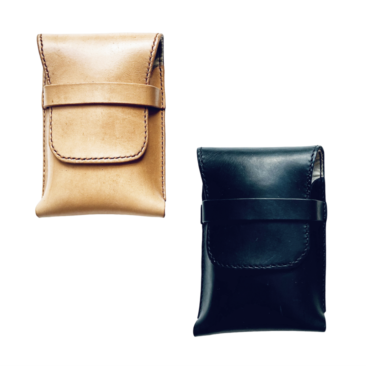 Kyokuhaku 4入上掀筆袋 植鞣革