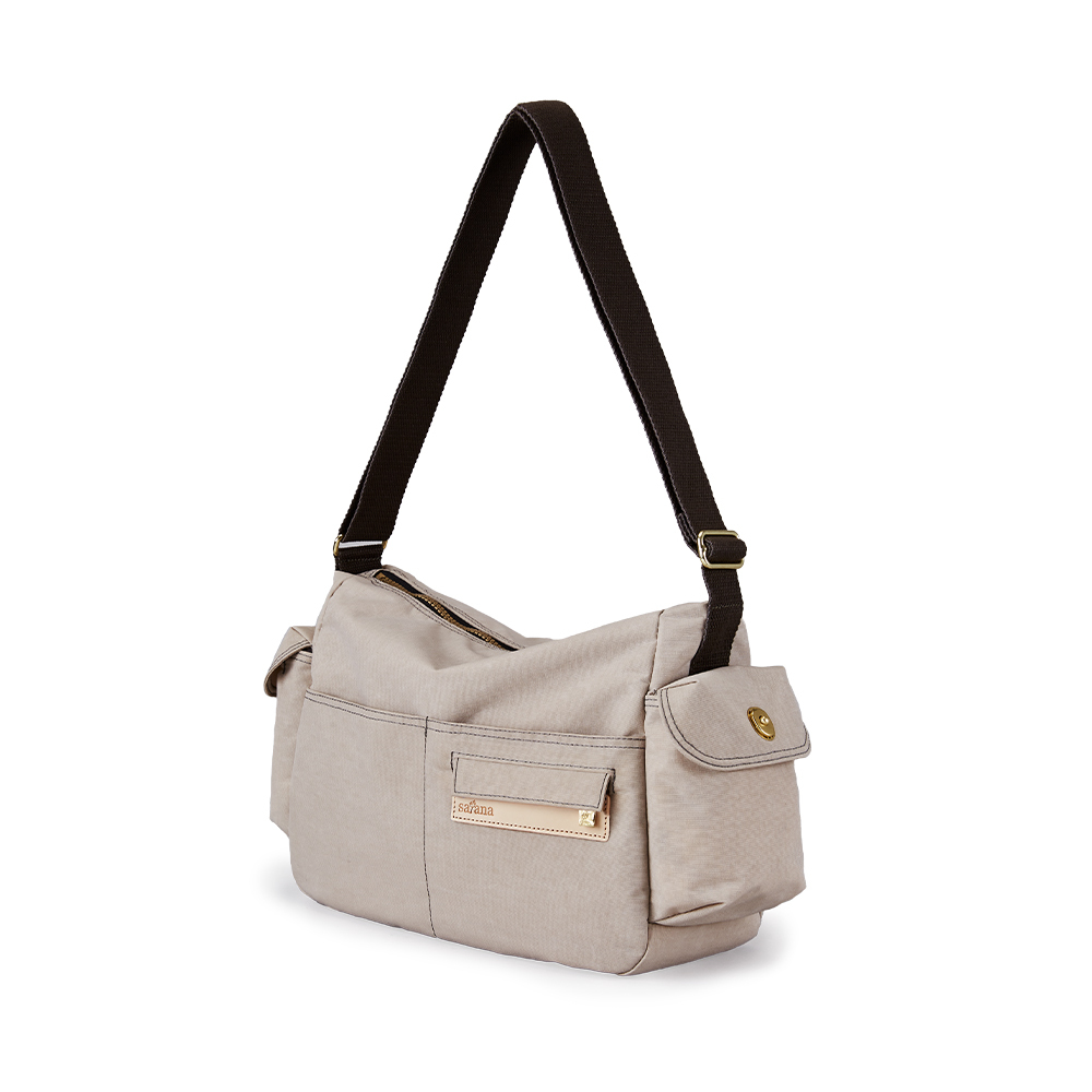 Soldier 輕盈通勤斜背包-奶茶色