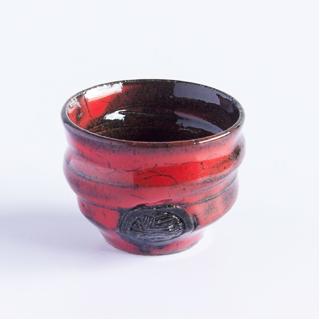 仁秀 紅貴茶碗