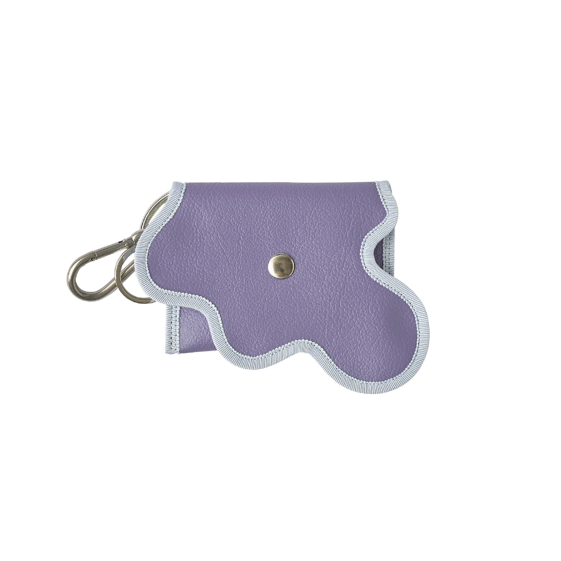 Nori 波浪掛勾零錢包 三色堇紫 x 開心果綠