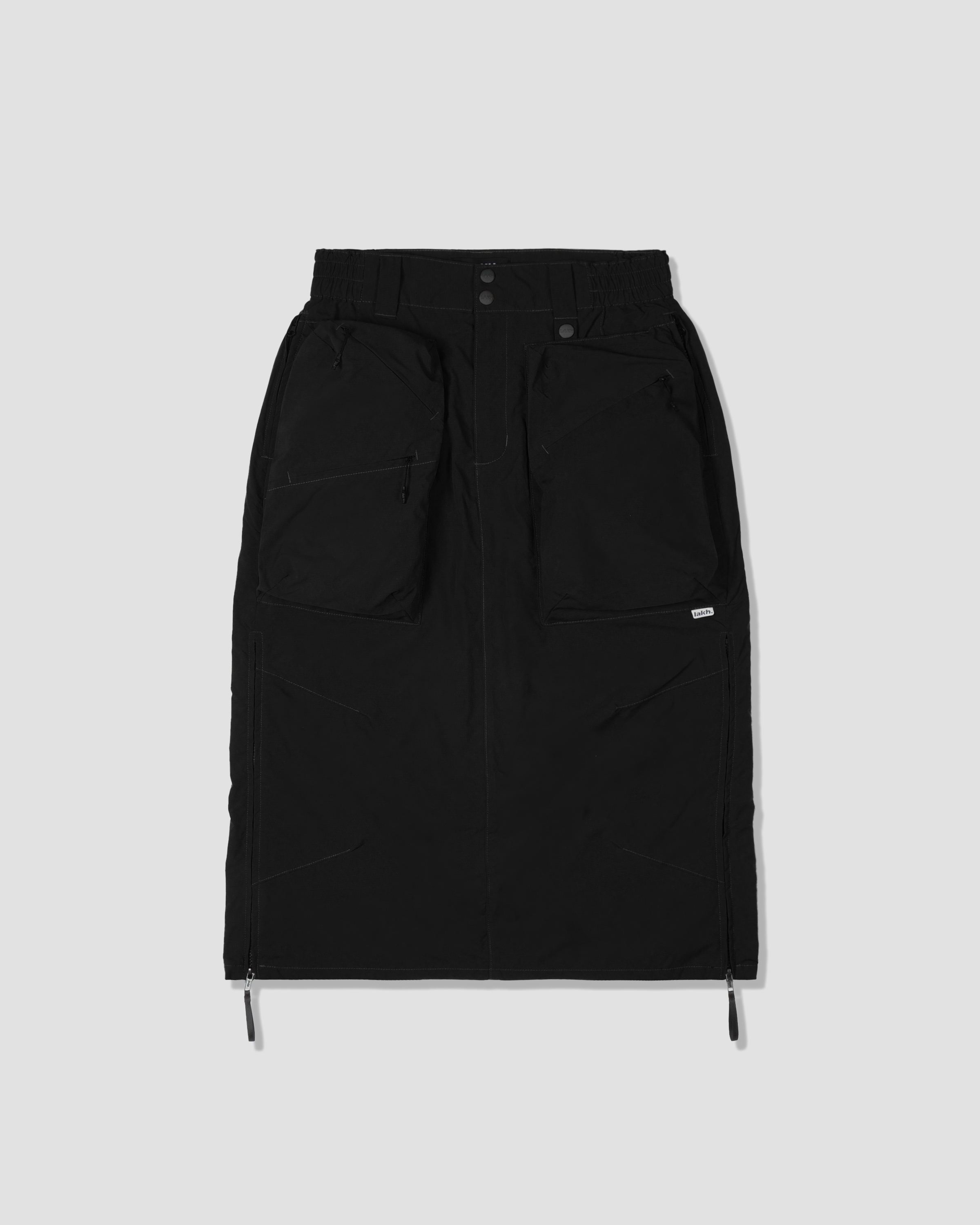 LAKH Trapezoid Pockets Cargo Skirt