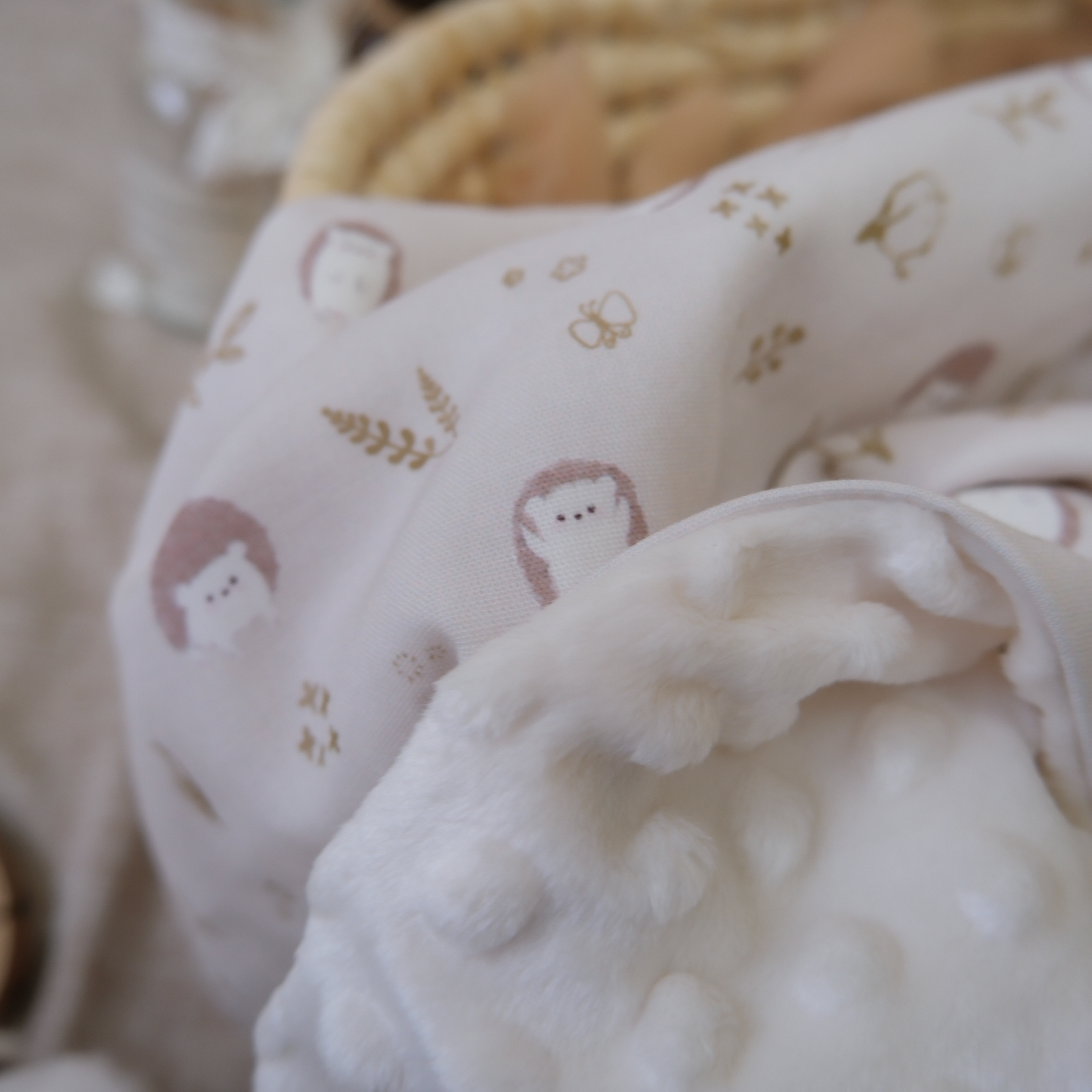 Hi Y.P store-嬰兒車蓋毯-獨家設計款-秋葉刺蝟