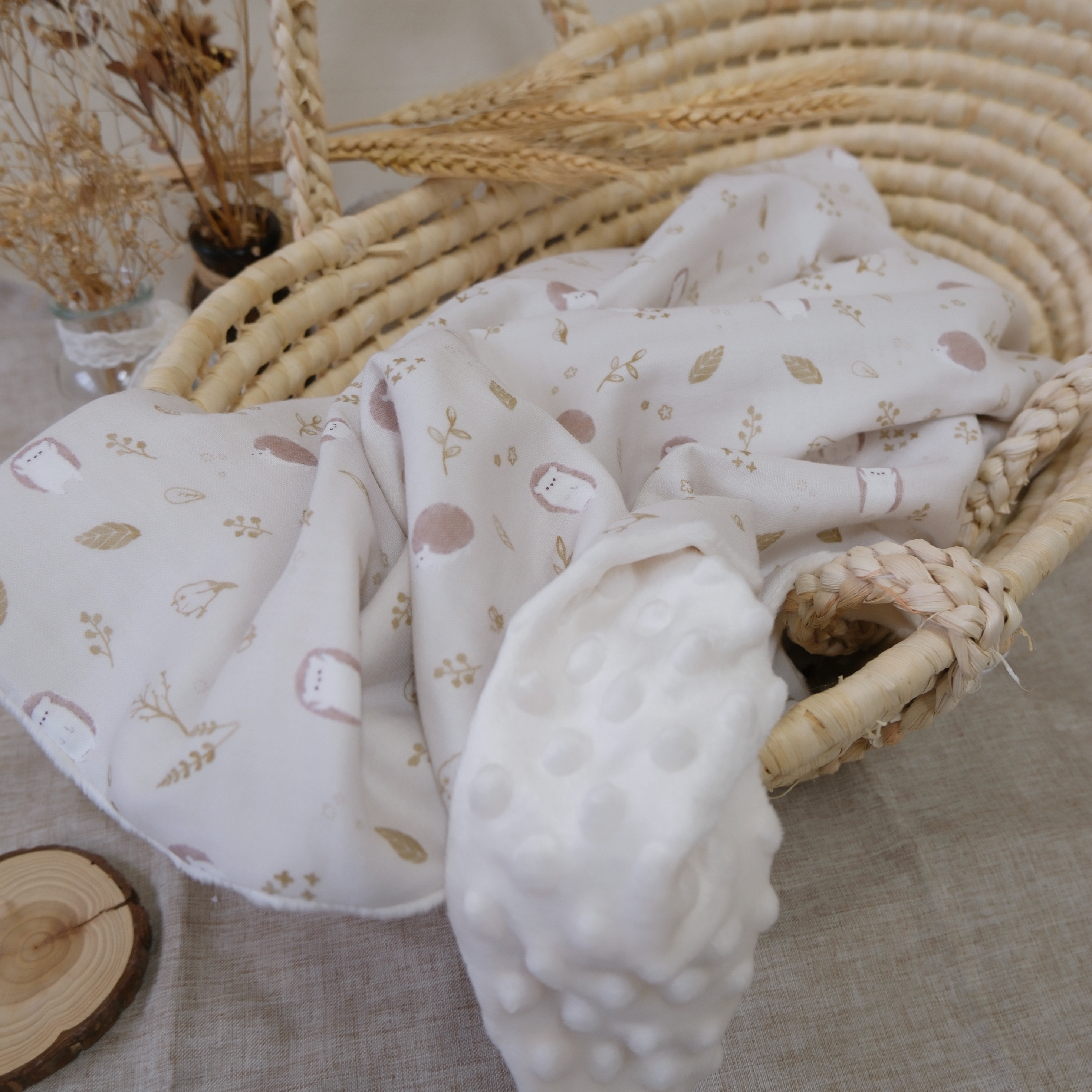 Hi Y.P store-舒眠毯-獨家設計款-秋葉刺蝟