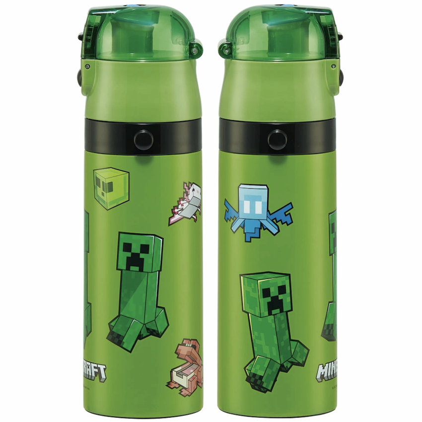 日本 Skater 超軽量 2WAY 保溫保冷直飲水壺 - Minecraft