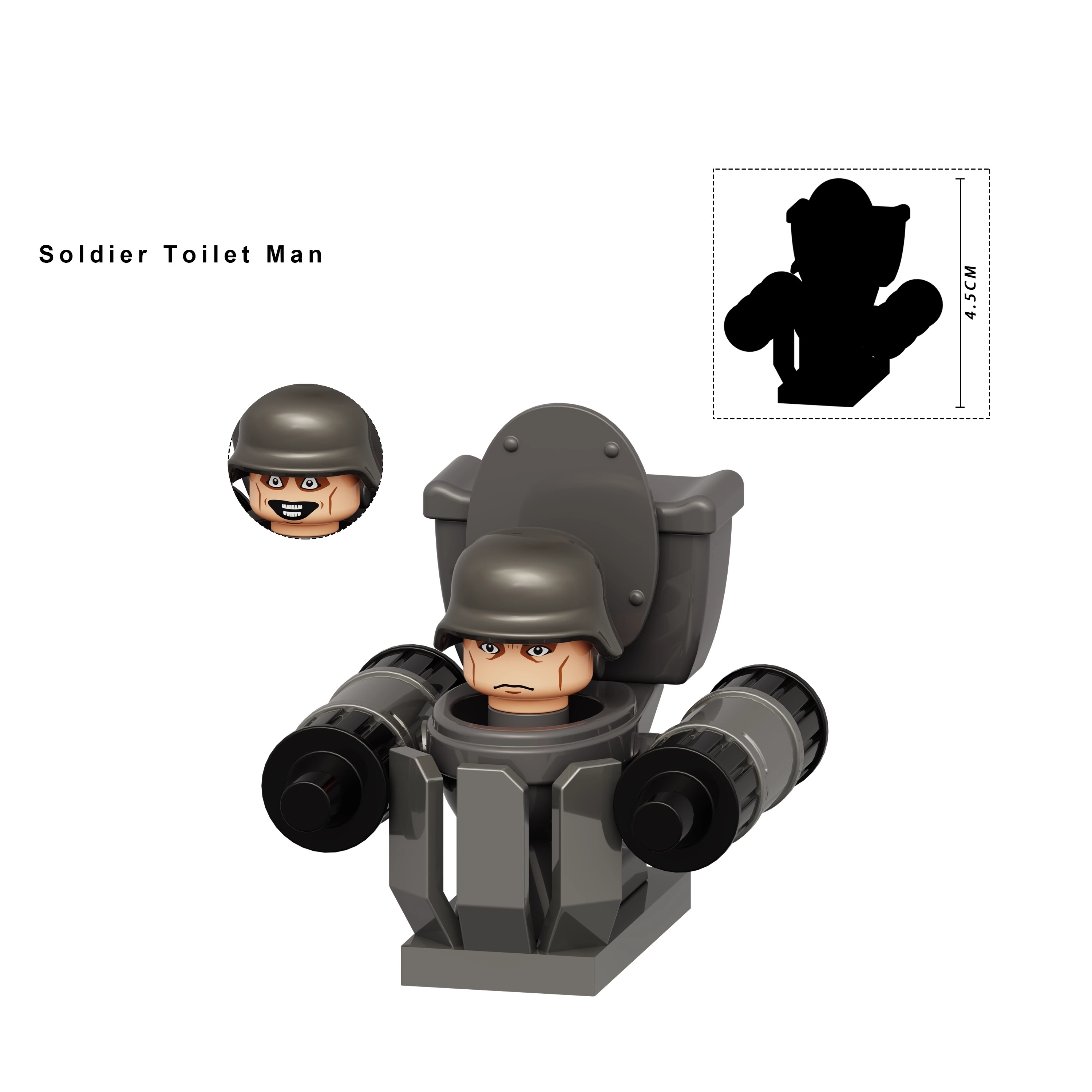 Soldier Toilet Man Skibidi Custom Minifigures Minifigs Fit Lego KDL833 K2220