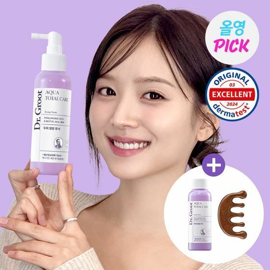 《Olive young連線》Dr. Groot Aqua Total Care Scalp Tonic 100mL+50ML Special Set (+Guasha Massager)