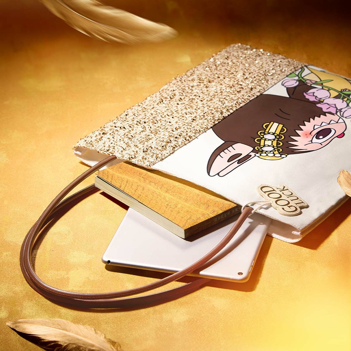 POP MART 泡泡瑪特 THE MONSTERS LABUBU GOOD LUCK TO YOU-Canvas Bag 泰國限定 帆布包