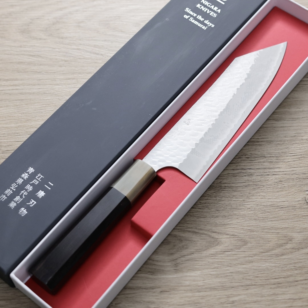 二唐刃物 文化 180mm SG2粉末HSS鋼 磨鎚目