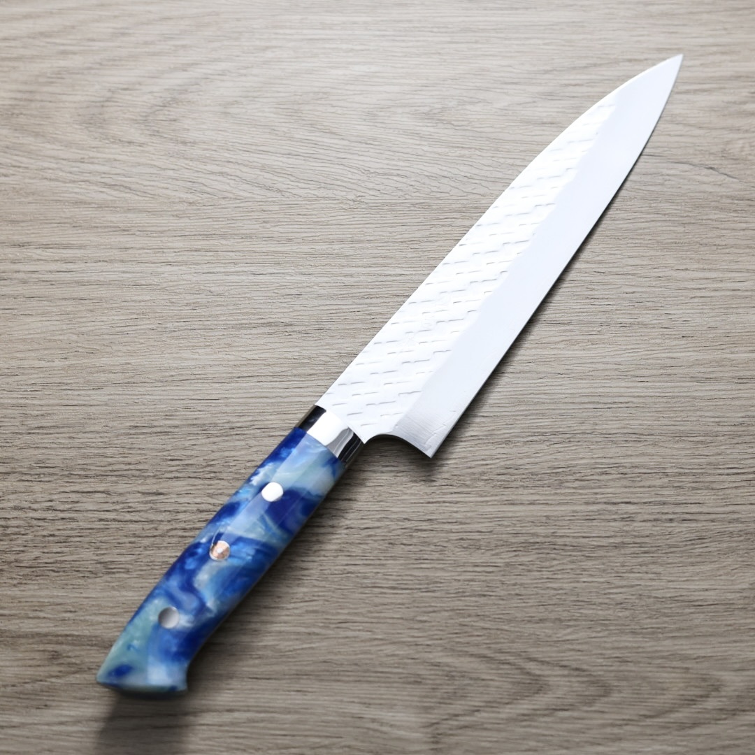 佐治武士 牛刀 210mm SG Strix鋼 鎚目 壓克力柄