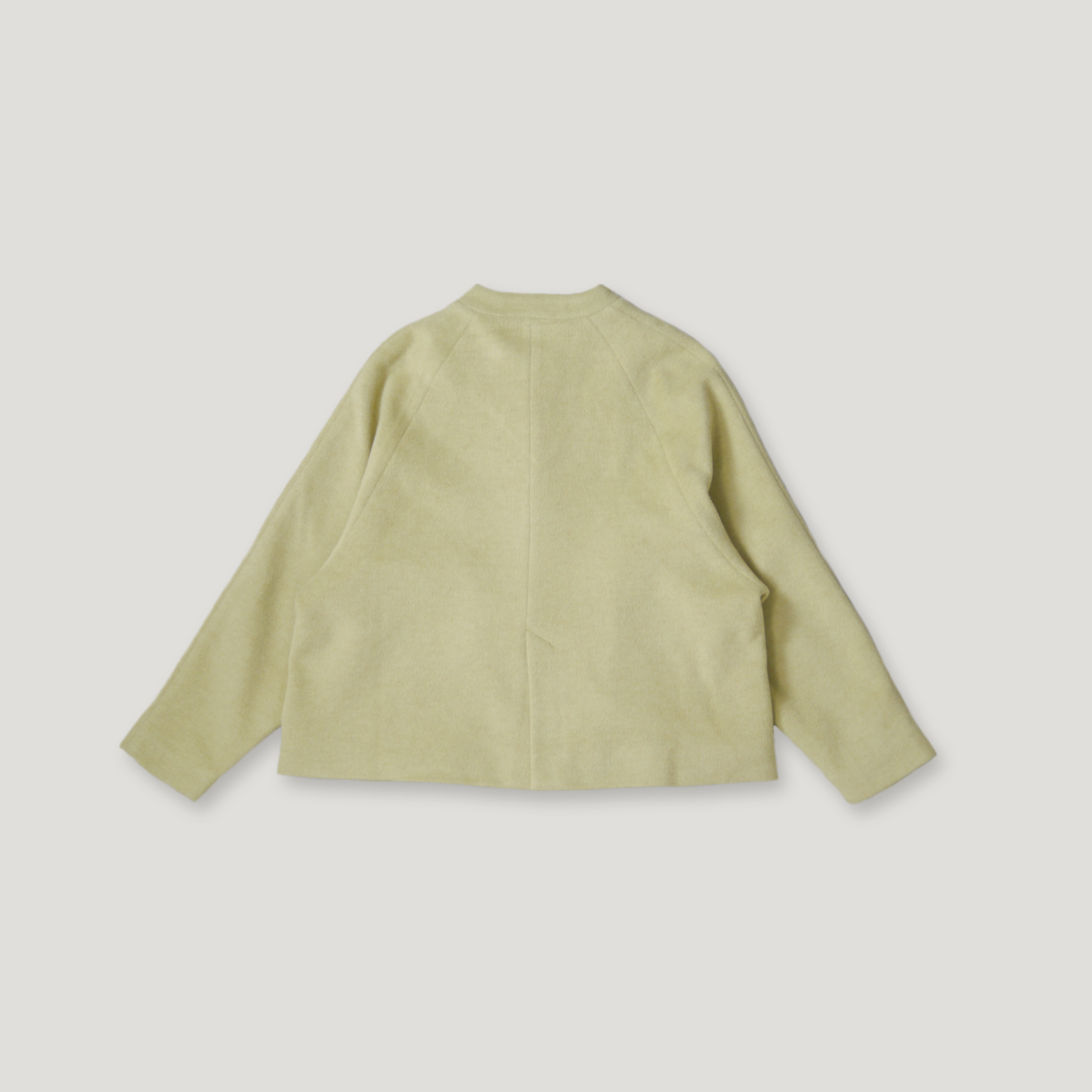 J.P.L. 無領拉克蘭袖廓形羊毛短大衣