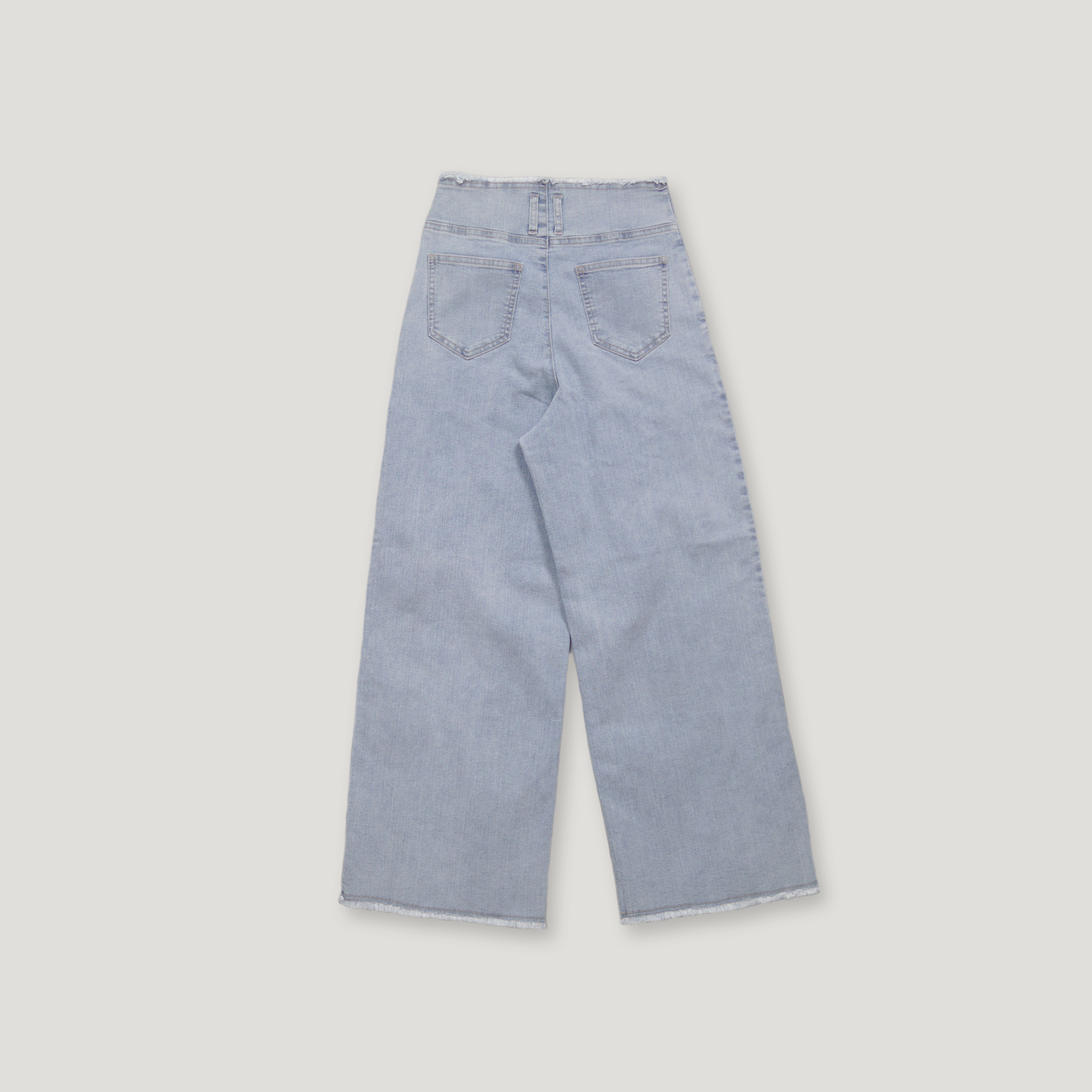 J.P.L. 高腰裁線丹寧抽鬚寬褲 ╭ 2色 ╮