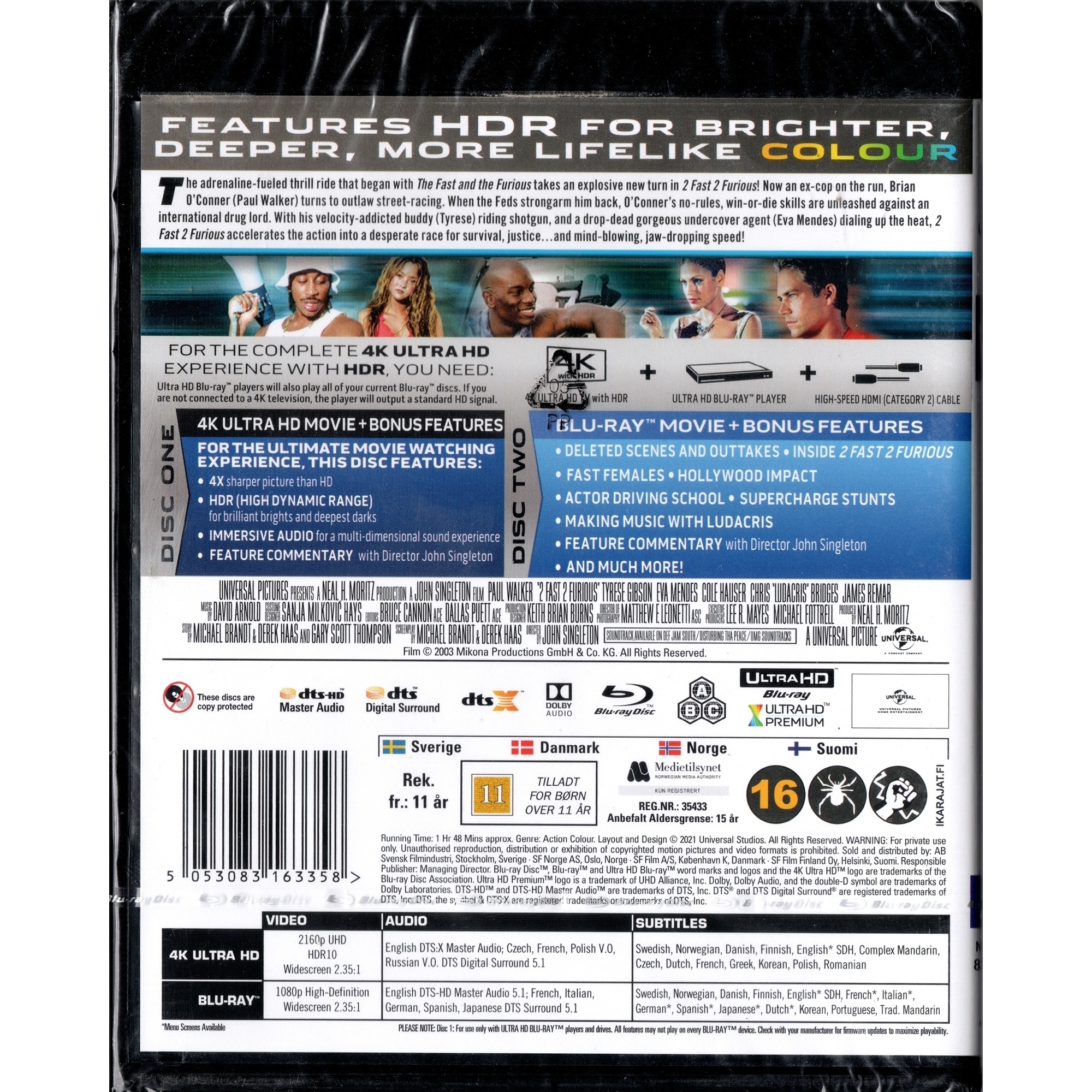 狂野極速 (2003) (4K Ultra HD + Blu-ray) (北歐版)