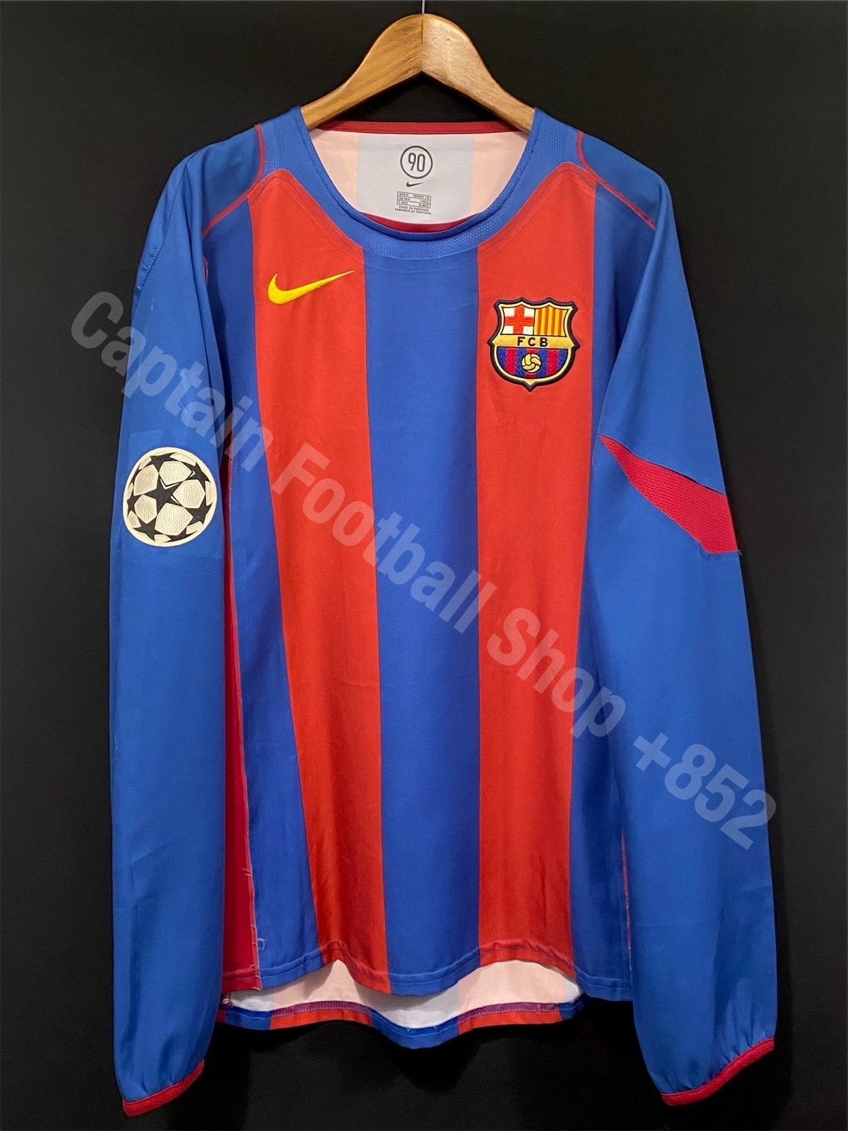 (更衣室版) 巴塞隆拿 2004-2005 歐聯主場長袖更衣室球員版球衣 #8 GIULY