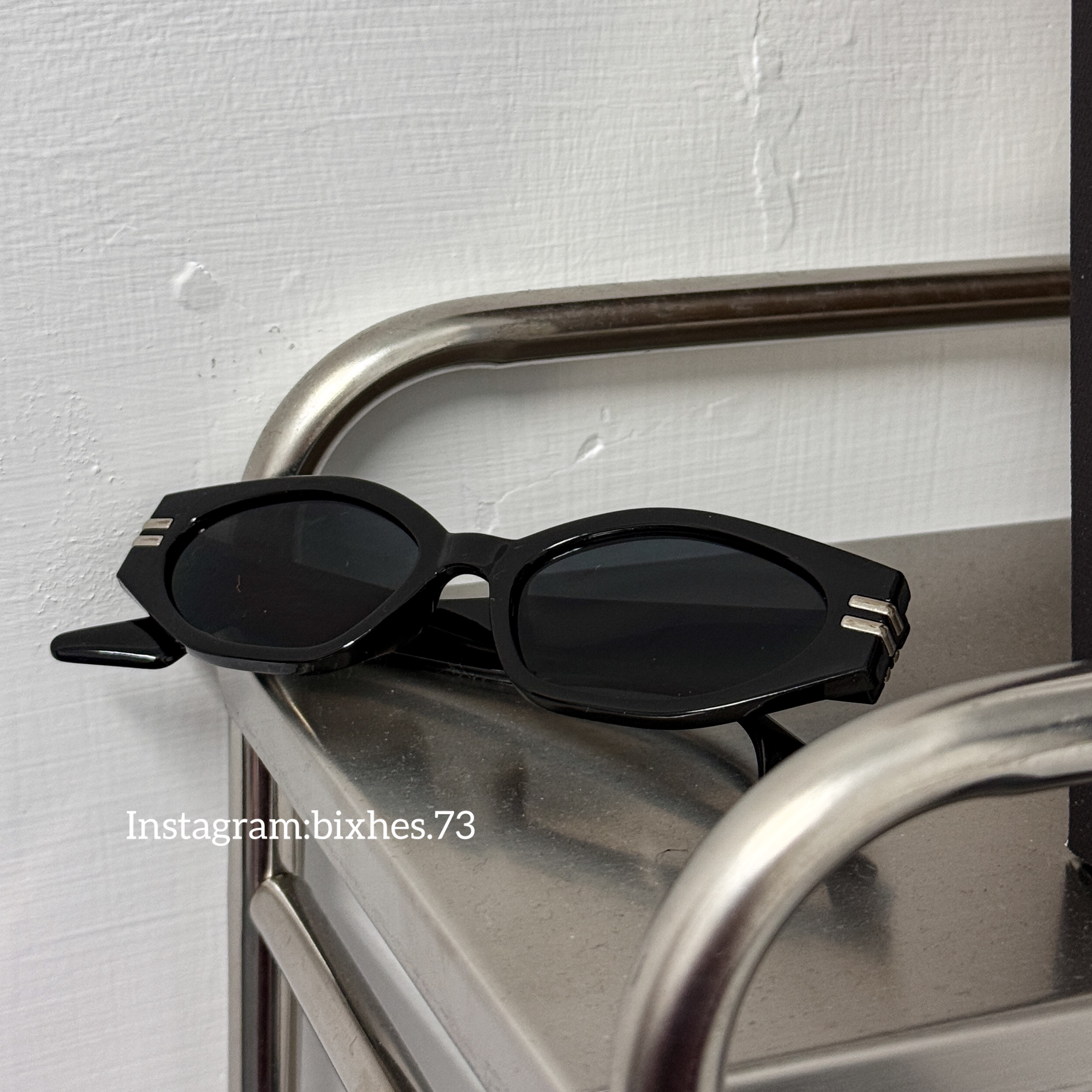 雙銀條墨鏡(J00023)