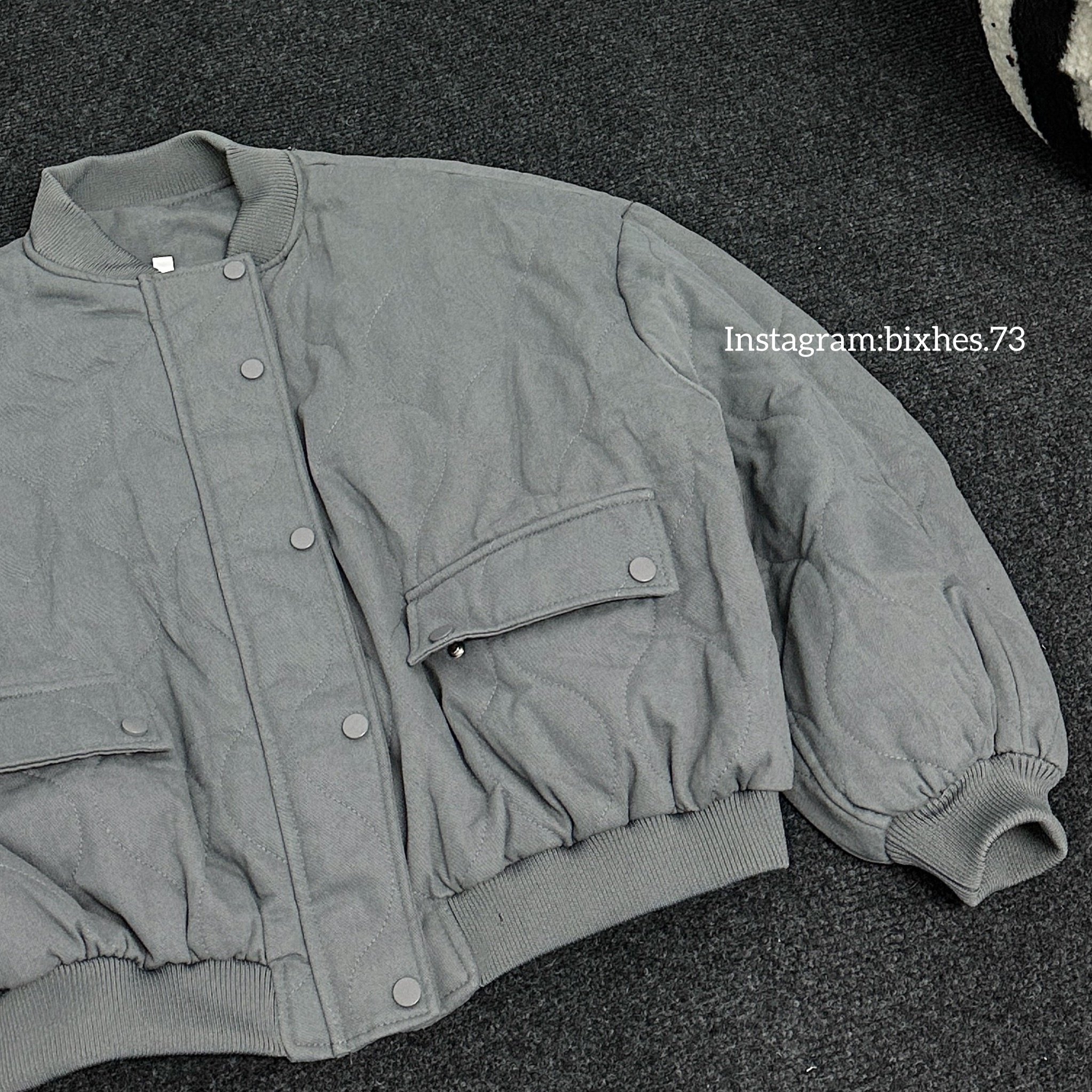 厚實壓紋鋪棉外套(F00054)