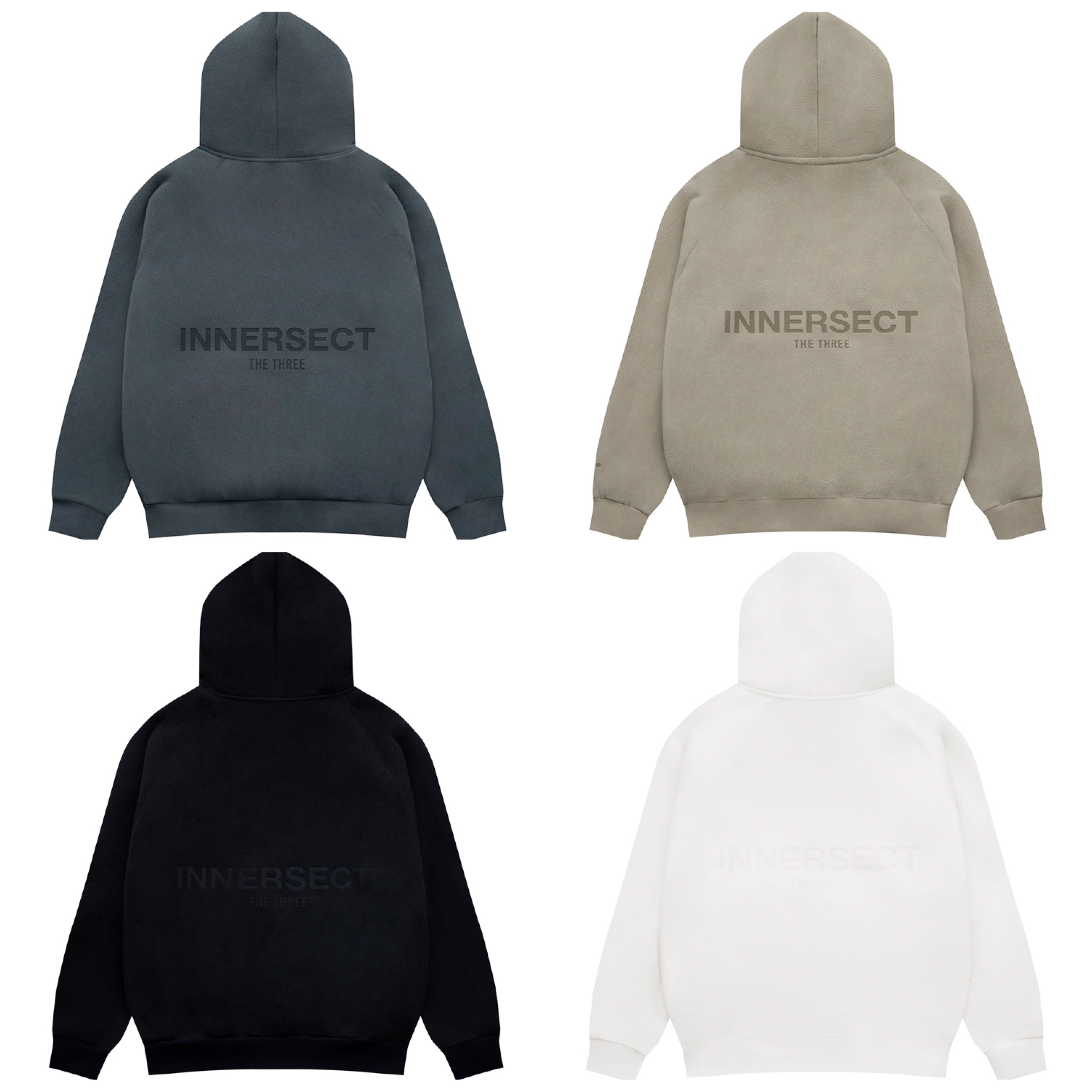 INNERSECT 三生萬物系列 背後LOGO 搖粒絨 連帽外套