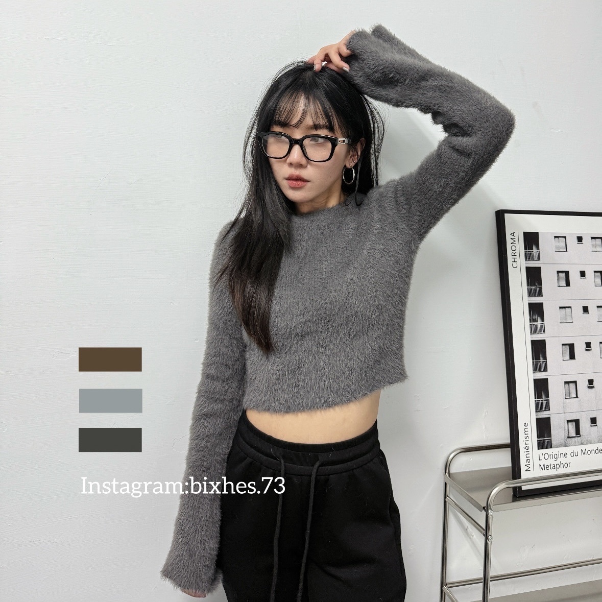 毛毛喇叭袖長T(B00108)