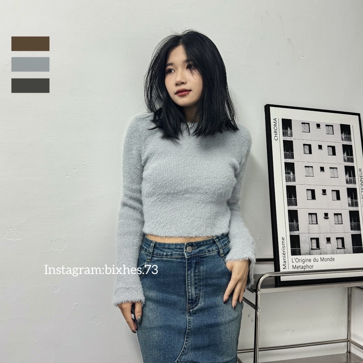 毛毛喇叭袖長T(B00108)