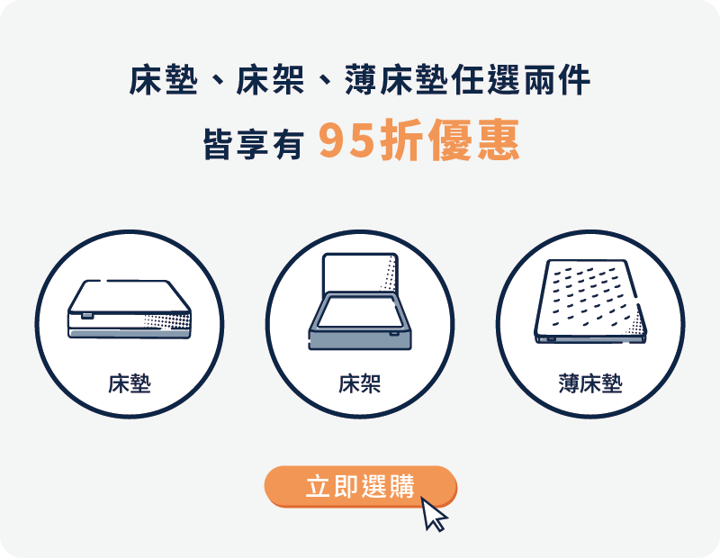 晚安奈特床墊、床架、薄床墊任選兩件優惠