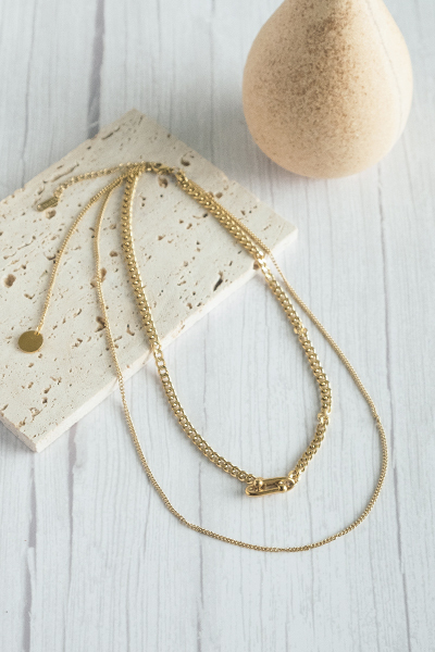 個性雙層馬蹄扣項鍊