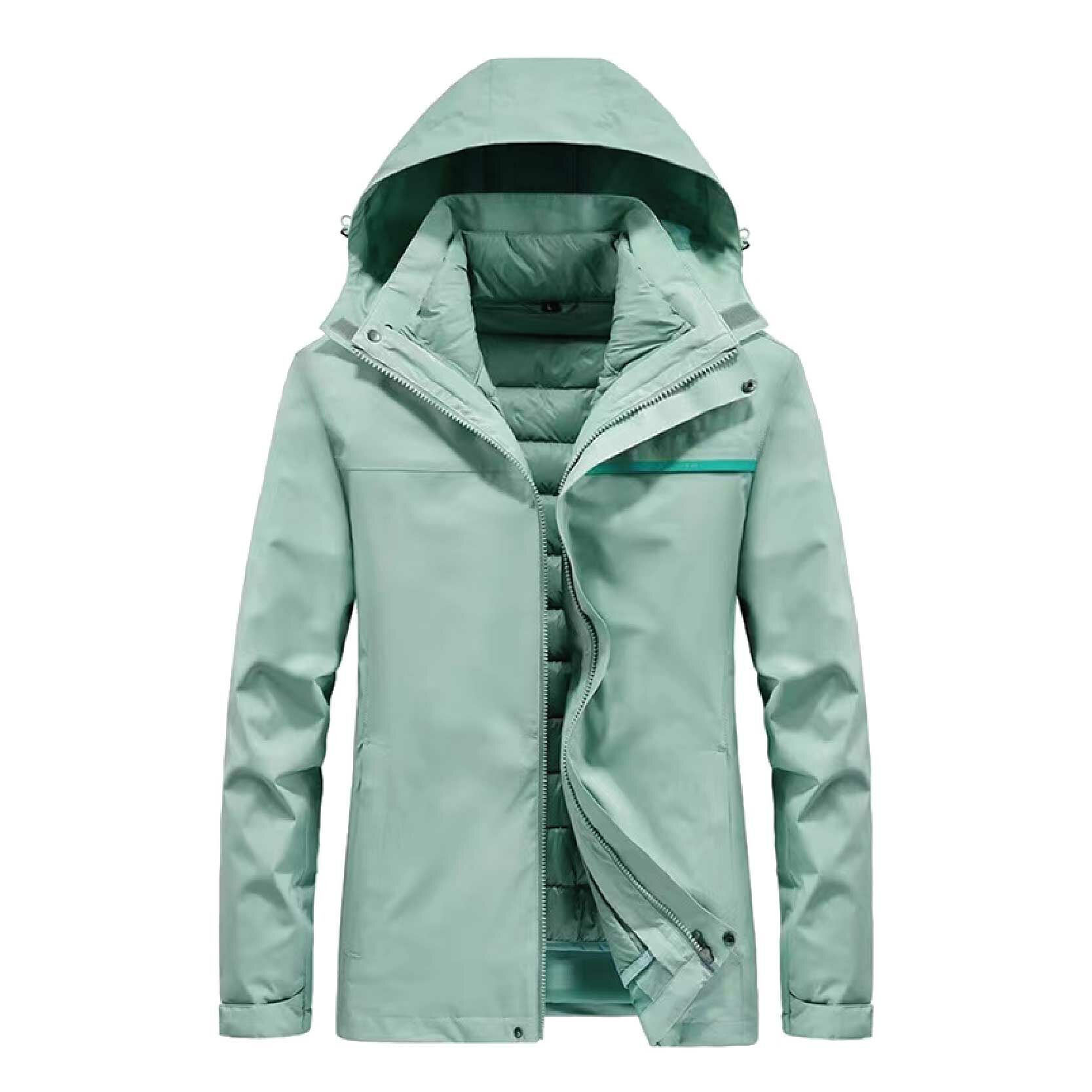 二件式羽絨防風保暖外套 女款 (3色) 2件式/羽絨/防潑水/防風/戶外休閒 03CZD809B