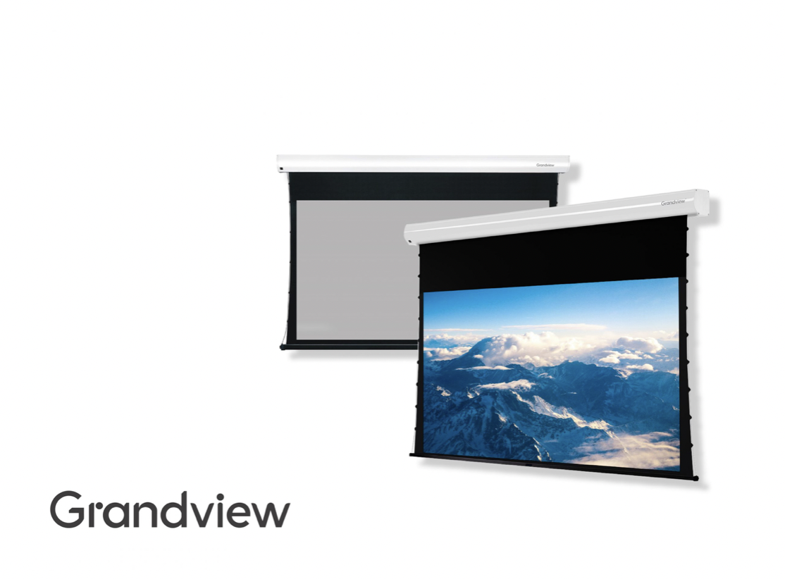 Grandview 中長焦電動抗光幕 上黑邊100公分