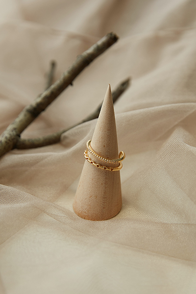 雙層極簡可調式戒指