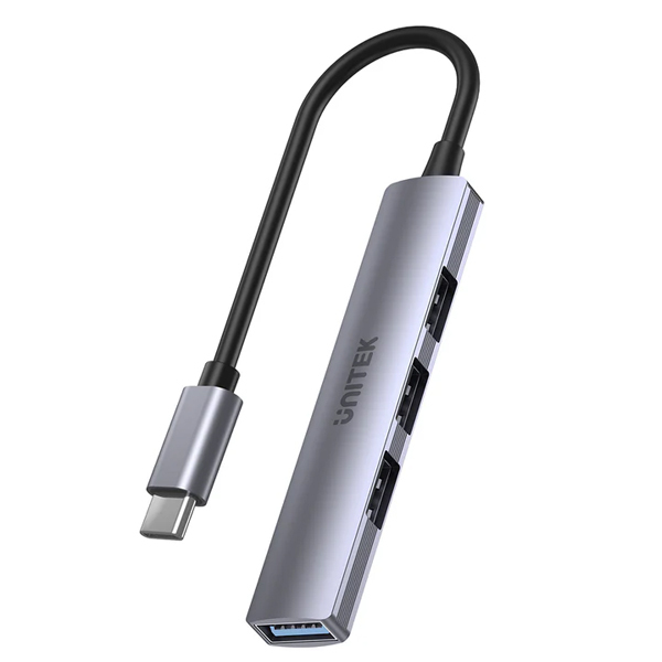 UNITEK - 【H1208B】(太空灰)4合1 USB-C 集線器/拓展器