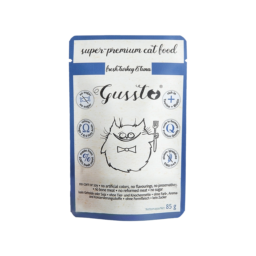 惡魔喵 無榖有機主食罐 美味火雞+鮪魚 85g