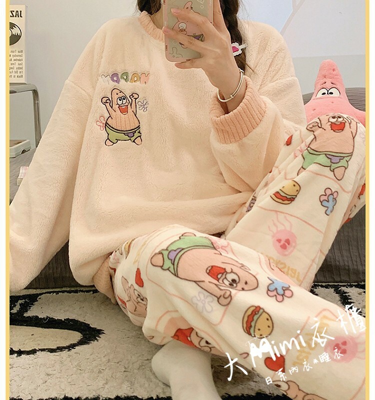 🔥暖呼呼系列-派大星法蘭絨睡衣