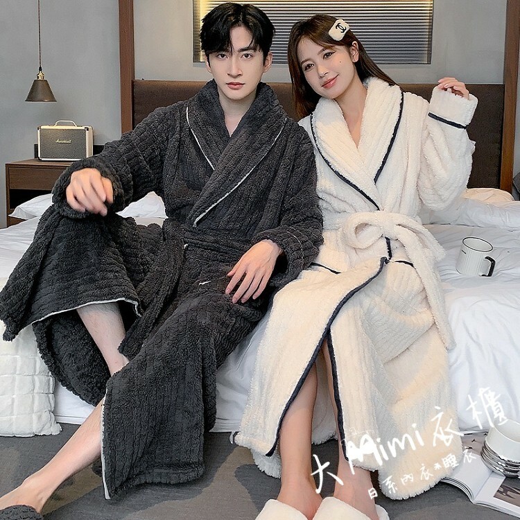 🔥暖呼呼系列-情侶款舒適法蘭絨睡袍