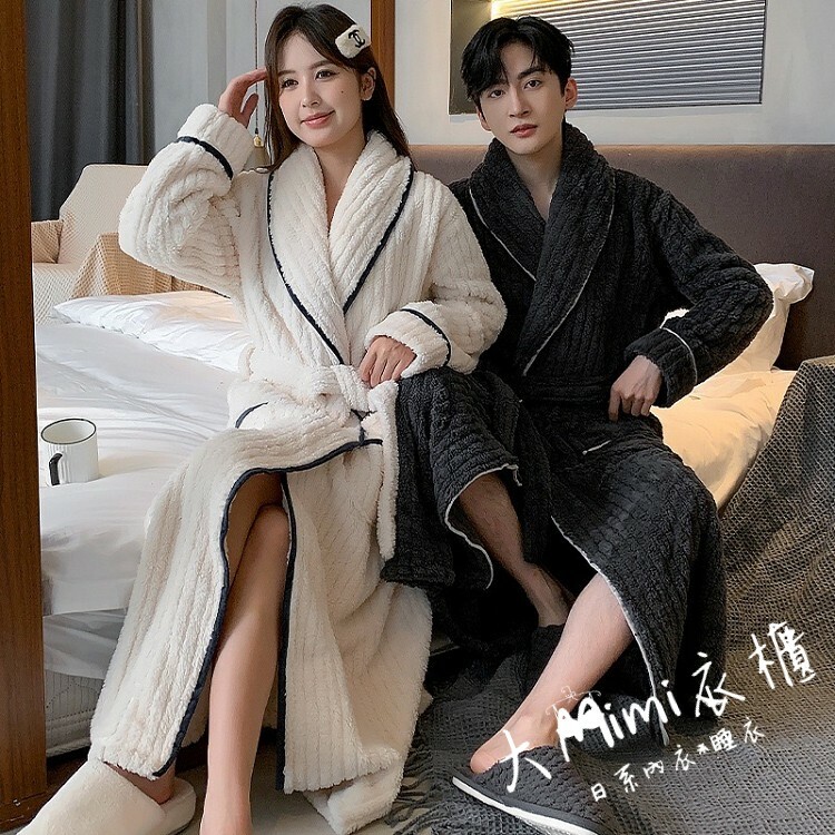 🔥暖呼呼系列-情侶款舒適法蘭絨睡袍