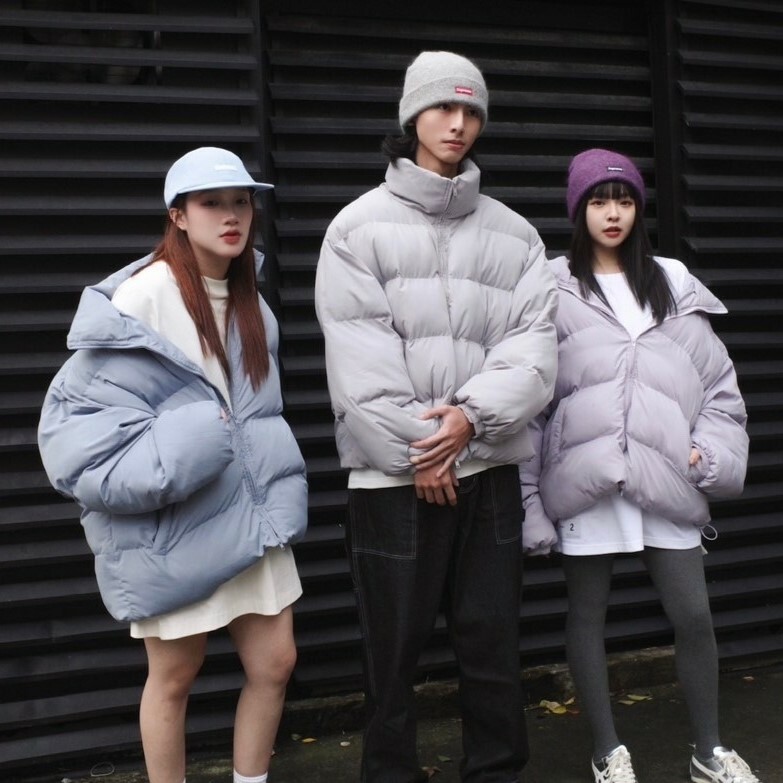 <快速出貨>☁️ 一代保暖羽絨外套 (深灰/淺灰/淺藍/粉紫/黑色)