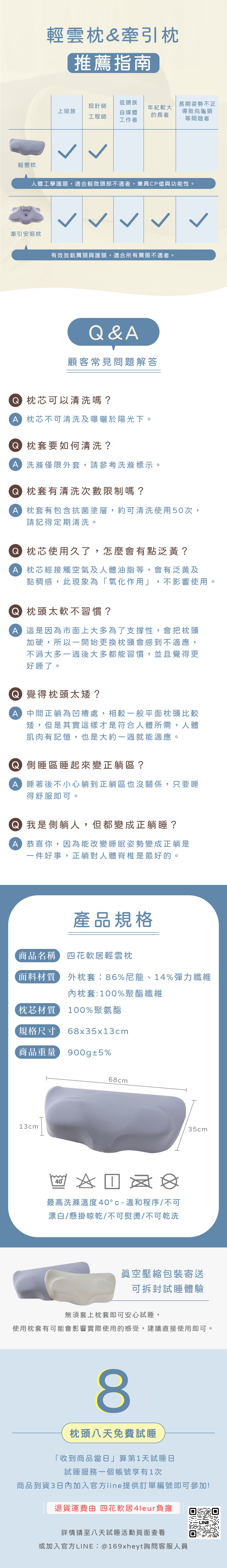輕雲枕,記憶枕,睡眠儀式,頸椎枕,失眠,整復,物理治療,4leur,肩頸痠痛