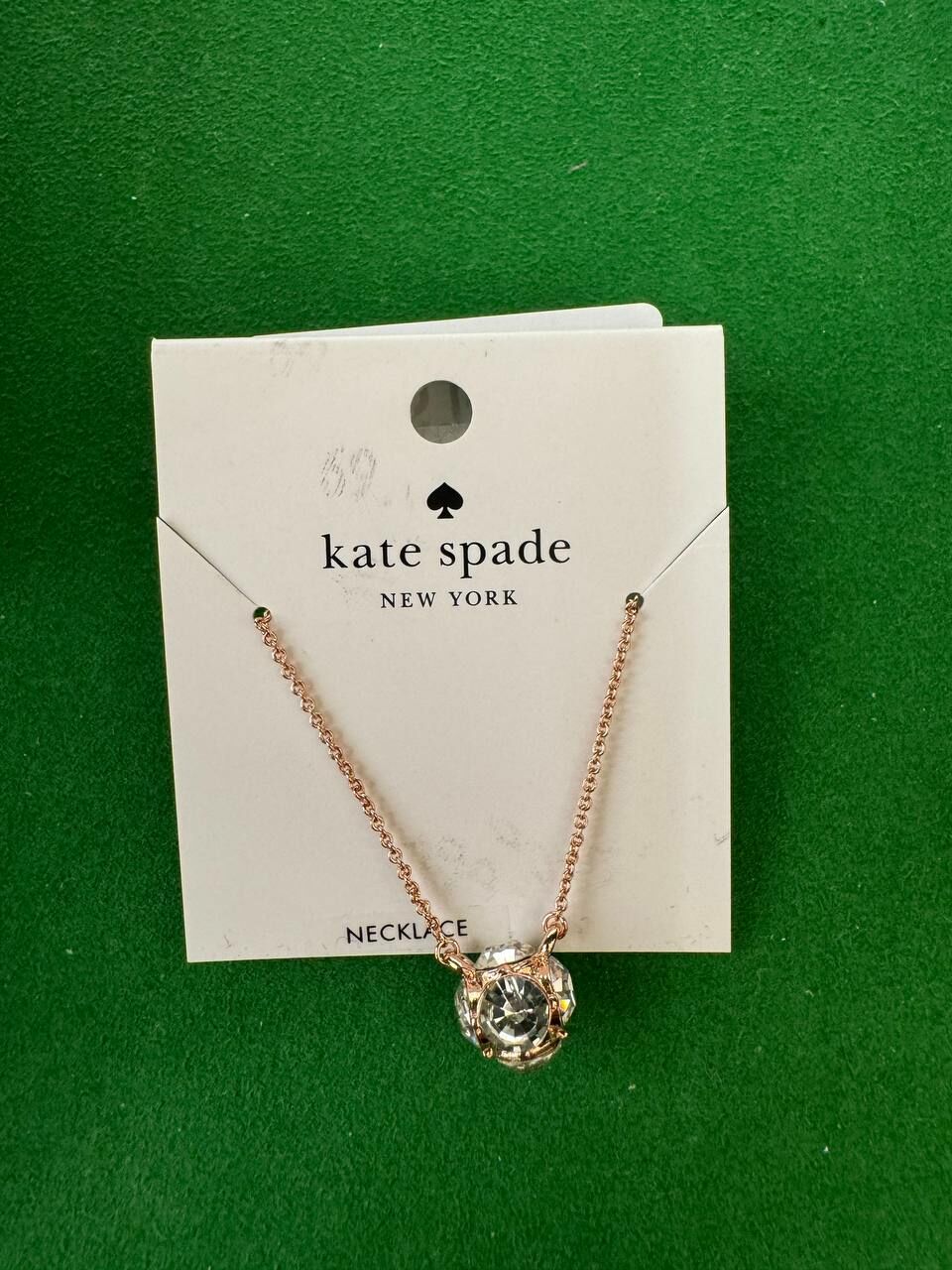 [S] KATE SPADE O0RU1139 LADY MARMALADE NECKLACE,CLEAR/ROSE GOLD, 98686647206 (SKS1526)