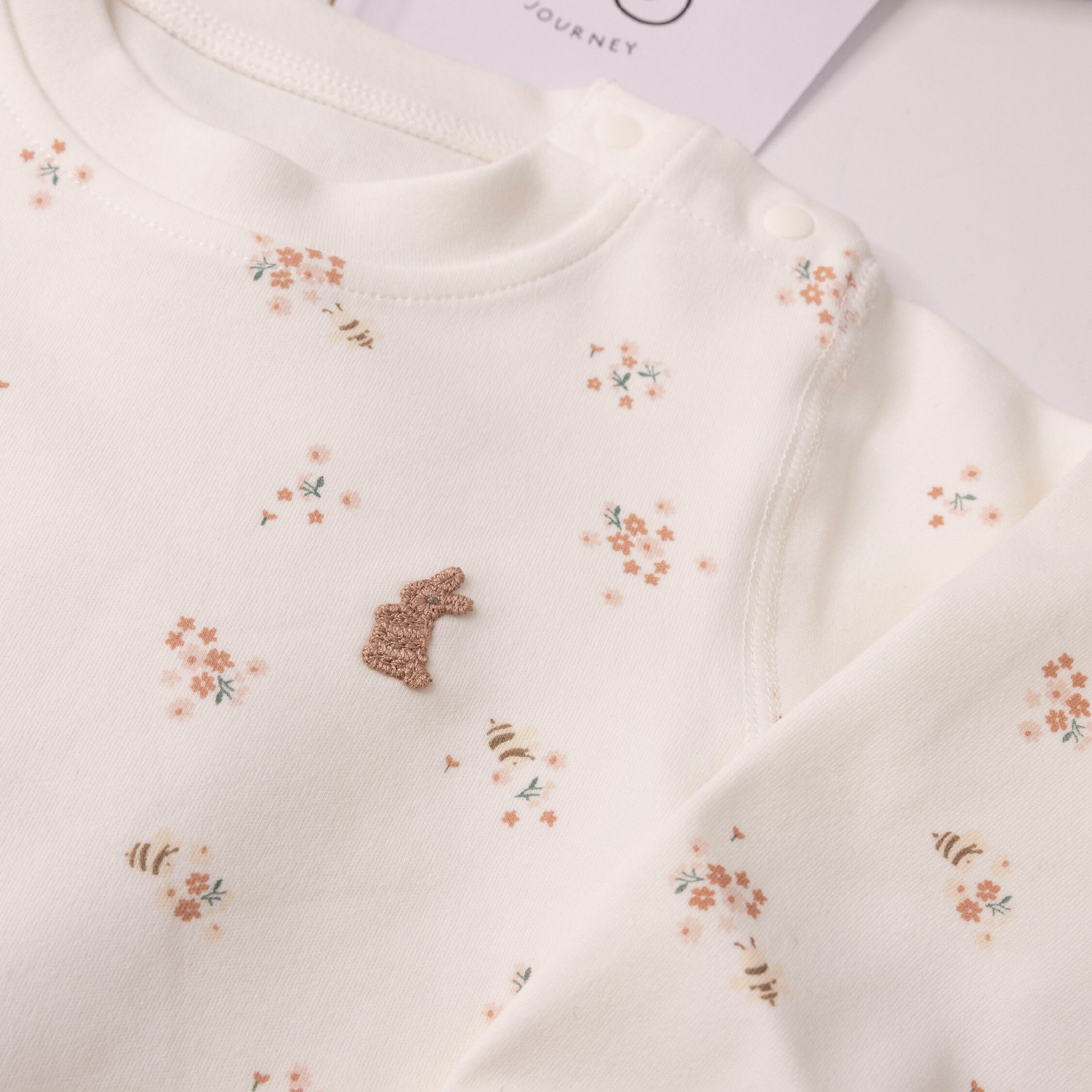 純淨系列【T3025】花園小兔棉柔舒眠睡衣套裝