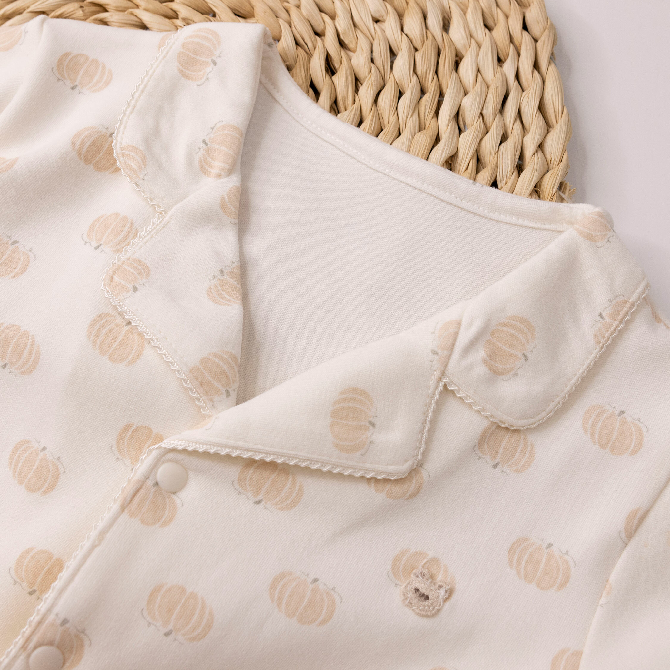 純淨系列【T3027】小南瓜滿版翻領睡衣套裝