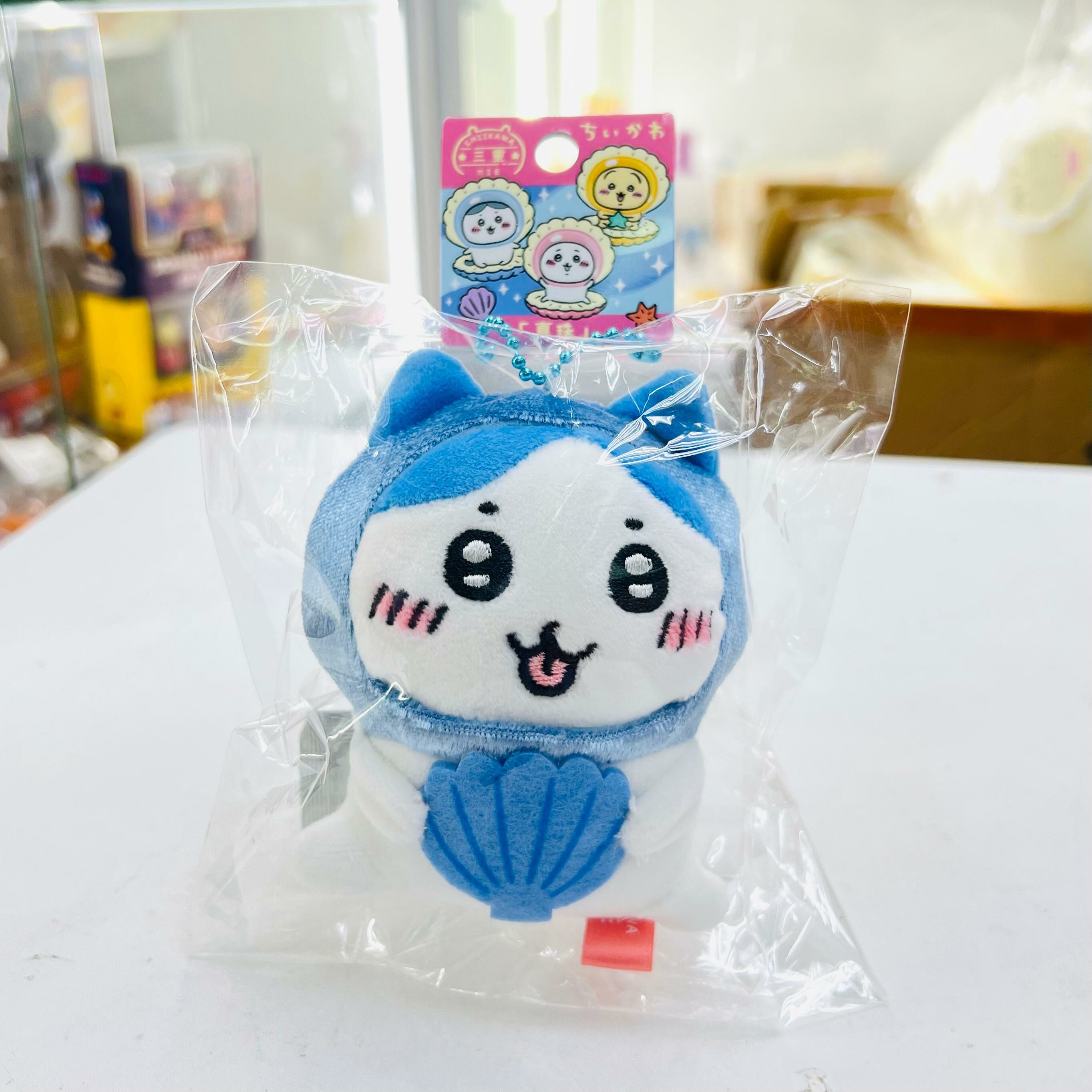 Chiikawa Plush Doll Keychain 三重珍珠 （Hachiware小八）