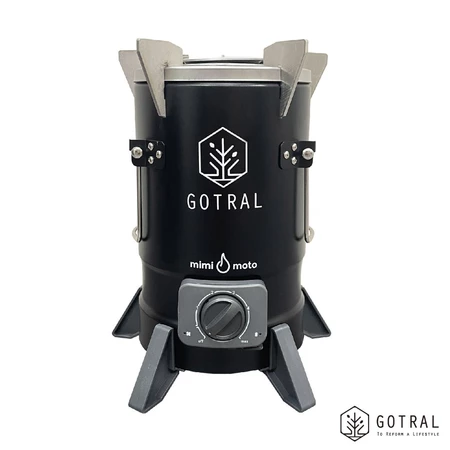 【GOTRAL】木顆粒野營爐 可當暖爐一機兩用 含收納包木顆粒 戶外環保野炊烤肉露營利器