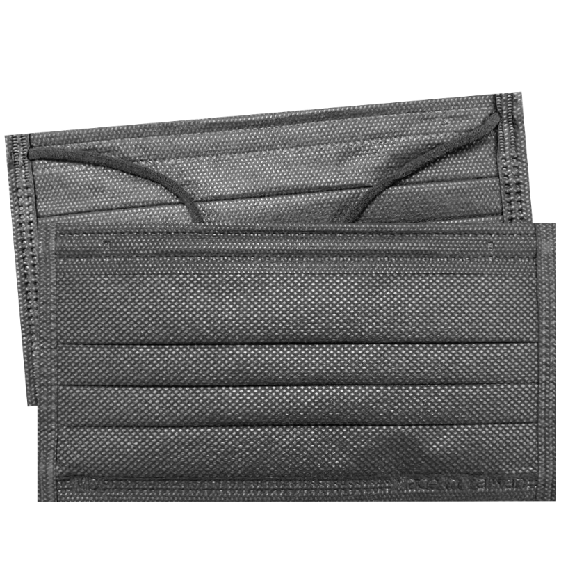 【艾可兒】成人平面型口罩 經典黑 (30入)