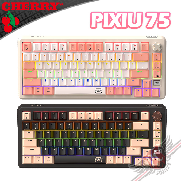 CHERRY 德國原廠PIXIU75 RGB MX2A 無線三模電競鍵盤有線/2.4G/藍牙