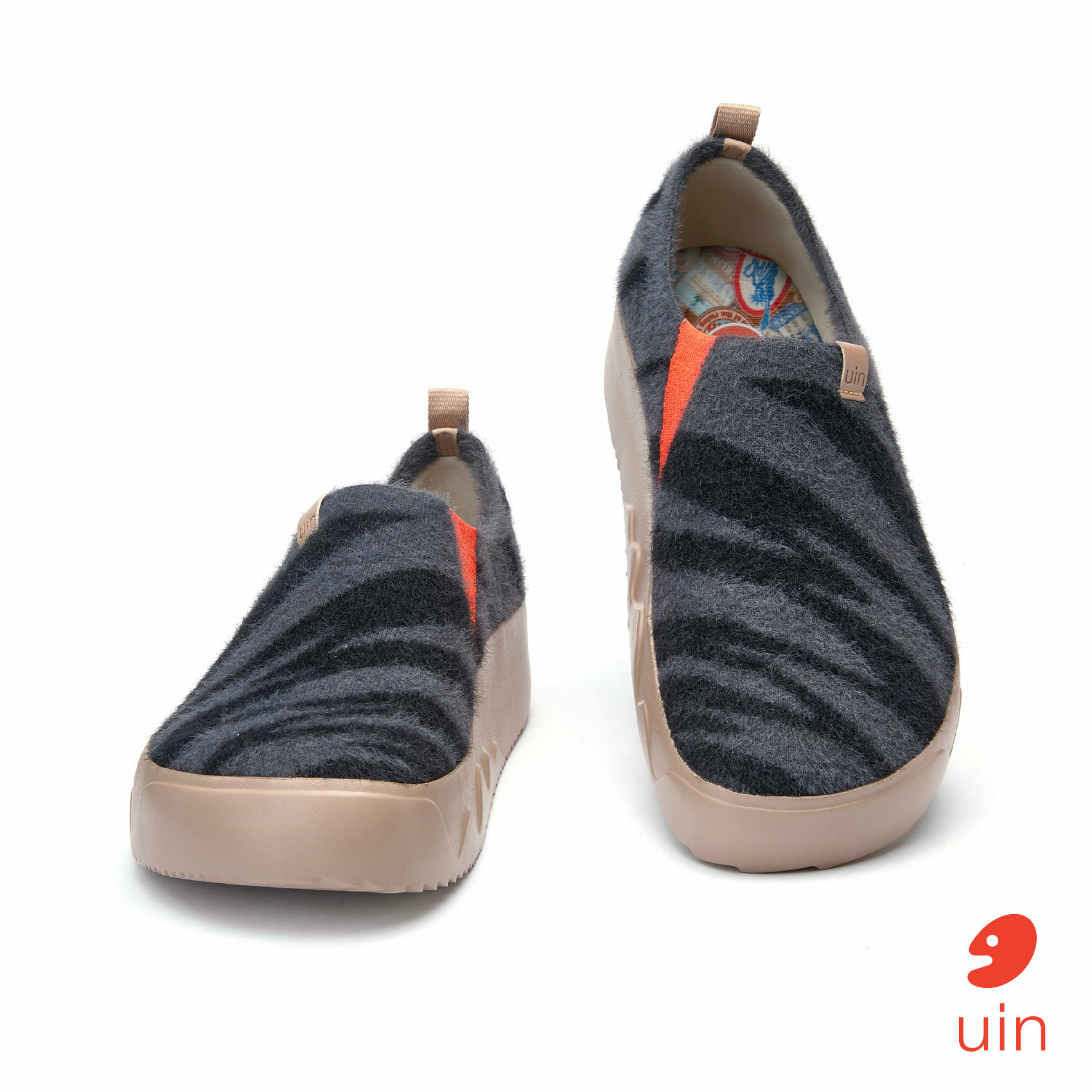 【Uin】西班牙原創設計 |铜雀黑灰 托萊多9 男鞋 彩繪鞋 休閒鞋 懶人鞋
