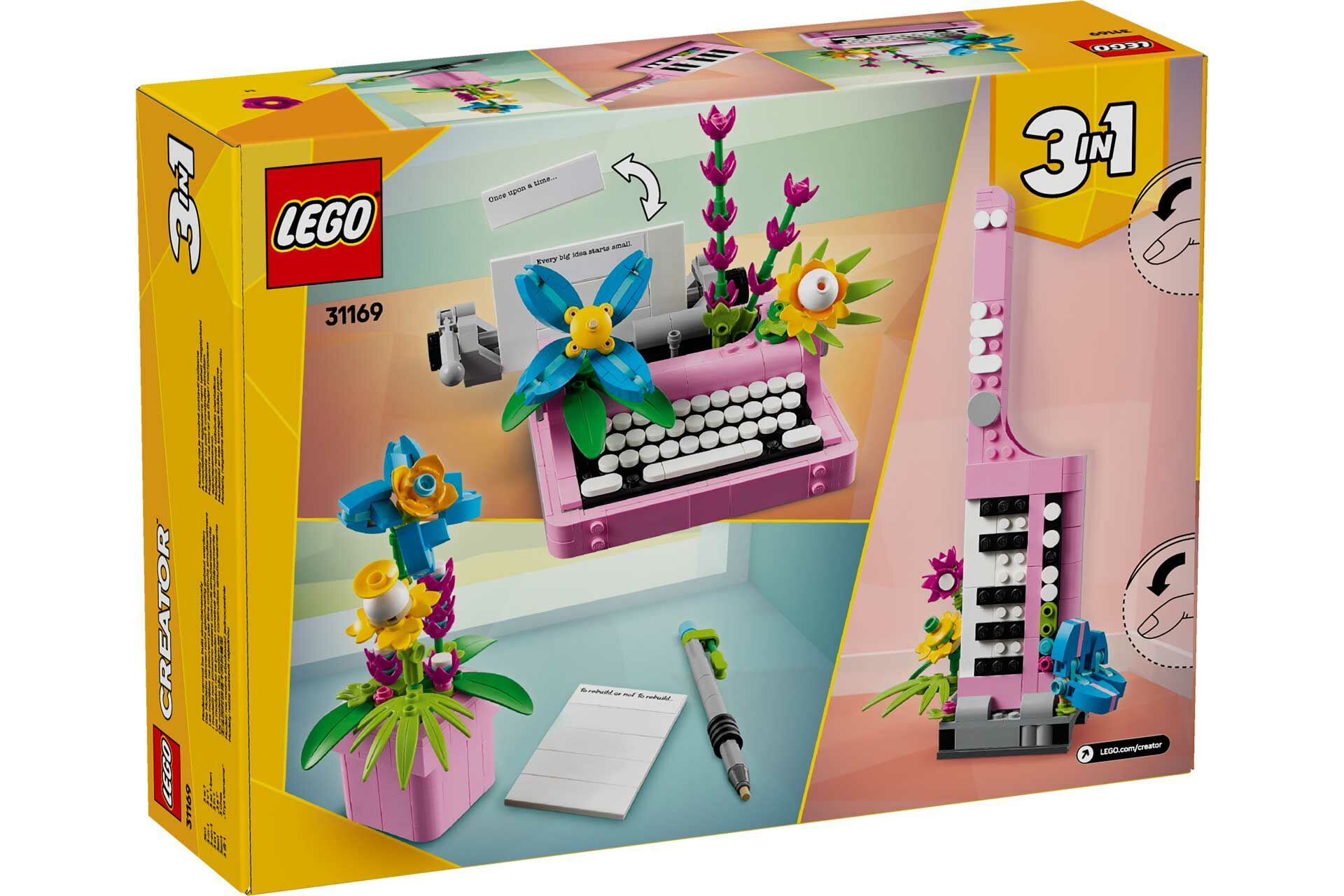 [飛米樂高積木專賣店] LEGO 31169 三合一系列 花飾打字機