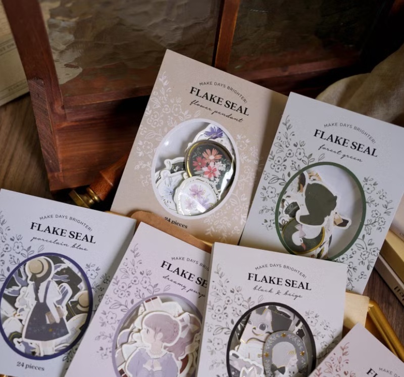 wwiinngg．燙金裝飾貼紙包 共六款